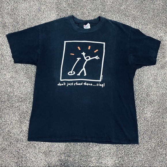 Vintage don’t just stand there sing T-shirt Sz XL - Picture 2 of 13